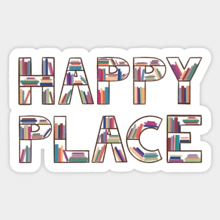 Happy Place Bookcase Sticker